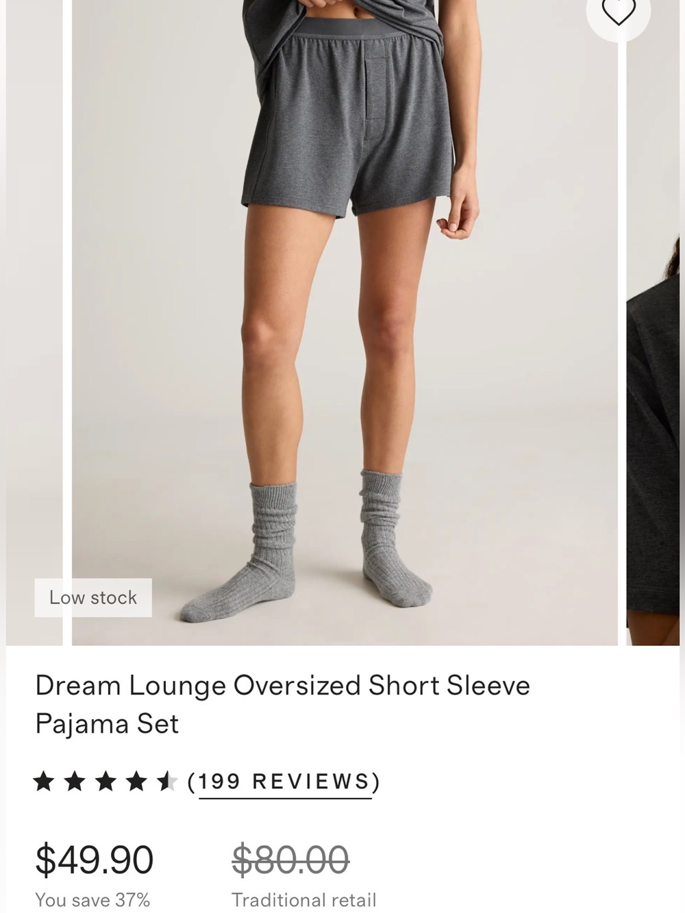 Quince Women’s Lounge/Pajama Shorts - Picture 5 of 5